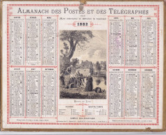 Calendrier Almanach 1882 - Bord Du Loir - Oberthur Rennes - Illustrateur Pannemaker Fils - Groot Formaat: ...-1900