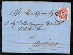 Italy Letter / Verona - Bolbeno 1866  Old Cover - Entiers Postaux