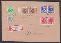 Weilheim (Teck) R-Doppel-Brief Mit  14.3.46 An Postamt Großräschen Mit AMP-Marken - Covers & Documents