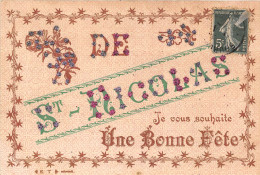 62-SAINT-NICOLAS- DE ST NICOLAS JE VOUS SOUHAITE UNE BONNE FÊTE ( CARTE A PAILLETTES ) - Otros & Sin Clasificación