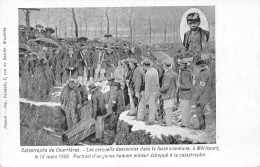 62-COURRIERES- CATASTROPHE DE COURRIERES- LES CERCUEILLS DESCENDUS DANS LA FOSE COMMUNE A MERICOURT  1906 - Other & Unclassified