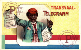 Transvaal Südafrika, Telegramm, Zeitungsverkäufer Mit Extrablatt, Ohm    Black Americana   Afro Americana Coleccionblack - Negro Americana