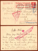 WWI SERBIA-SWITZERLAND-AUSTRIA, CENSORED CARD, RED CROSS BERN To BELGRADE 1917 RARE!!!!!!!!!!!!! - Other & Unclassified