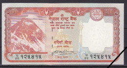 Nepal, 20 Rupees, 2008/Krishna Bahadur Manandhar, Grade UNC - Nepal