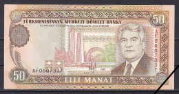 Turkmenistan, 50 Manat, 1995/Prefix AF, Grade UNC - Turkmenistan