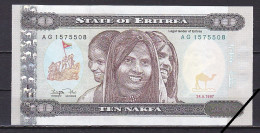 Eritrea, 10 Nakfa, 1997/Prefix AG, Grade UNC - Eritrea