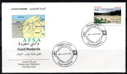 Tunisie 2021-Joint Issue Tunisia-Algeria :Madjerda River(FDC) // émission Commune Tunisie-Algérie : Oued Madjerda (FDC) - Emissions Communes