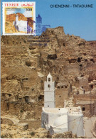 Carte Maximum -Mosquée De Chenini-Tataouine // Maximum Card -the Mosque Of Chenini- Tataouine - Moskeeën En Synagogen