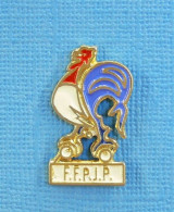 1 PIN'S // ** COQ SPORTIF / F.F.P.J.P. / FÉDÉRATION FRANÇAISE DE PÉTANQUE ET JEU PROVENÇAL ** - Boule/Pétanque