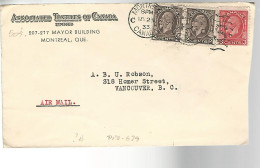 52038 ) Cover Canada Postmark Duplex Airmail - 1903-1954 Reyes