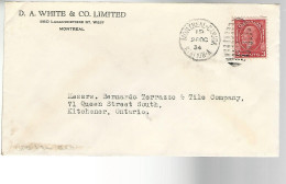 52039 ) Cover Canada Postmark Duplex  - 1903-1954 De Koningen