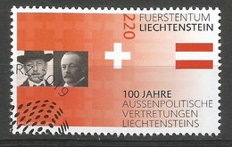 Liechtenstein  2019 Mi.Nr. 1935 ,100 Jahre  Aussenpolitische Vertretungen Liechtensteins - Gestempelt / Used / (o) - Oblitérés