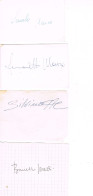 JEUX OLYMPIQUES - 4 AUTOGRAPHES DE MEDAILLES OLYMPIQUES - CONCURRENTS D'ITALIE  - - Autogramme