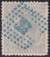 Spain 1879 Sc 246 España Ed 204 Used Blue Rombo De Puntos Cancel - Usados