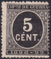 Spain 1898 Sc MR23 España Ed 236 War Tax MLH* - Tasse Di Guerra