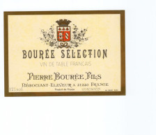 Etiquette  De Vin Bourée Sélection TB Neuve - Collections & Sets