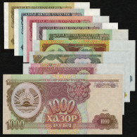 TAGIKISTAN 1 - 1000 Rubli SET 9 PZ 1994 P-1 2 3 4 5 6 7 8 9 UNC Non In Circolazione(B1/12 - Tajikistan