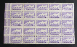 SENEGAL - 1935 - Poste Aérienne PA N°YT. 7 - Avion 3f50 Violet - Bloc De 25 Bord De Feuille - Neuf Luxe ** / MNH - Luftpost