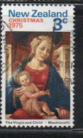 NEW ZEALAND NUOVA ZELANDA 1975 VIRGIN AND CHILD CHRISTMAS NATALE NOEL WEIHNACHTEN NAVIDAD 3c USED USATO OBLITERE' - Oblitérés