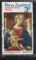 NEW ZEALAND NUOVA ZELANDA 1975 VIRGIN AND CHILD CHRISTMAS NATALE NOEL WEIHNACHTEN NAVIDAD 3c USED USATO OBLITERE' - Oblitérés