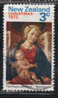 NEW ZEALAND NUOVA ZELANDA 1975 VIRGIN AND CHILD CHRISTMAS NATALE NOEL WEIHNACHTEN NAVIDAD 3c USED USATO OBLITERE' - Oblitérés