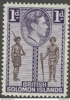 British Solomon Islands. 1939-51 KGVI. 1d MH. SG 61 - Islas Salomón (...-1978)