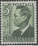 Australia. 1950 KGVI. 3d Green MNH. SG 237d - Ungebraucht