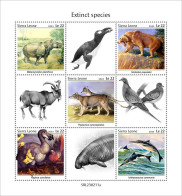 Sierra Leone 2023, Animals Extict, Rhino, Penguins, Dove, Dodo, Dolphins, 6val In BF - Rhinozerosse