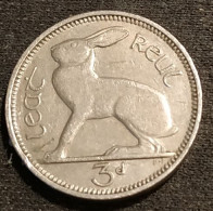 IRLANDE - EIRE - 3 Pingin / ½ Reul 1963 - KM 12a - Lièvre - IRELAND - Irlande