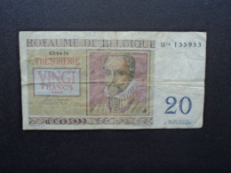 BELGIQUE : 20 FRANCS  03.04.1956    COB 29b / P 132b     TTB * - 20 Franchi