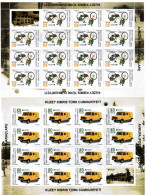 2013 -EUROPA = POSTAL VEHICLES  - TURKISH CYPRIOT STAMPS - WATERMARKED SHEETS - - 2013