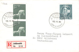 SWEDEN - REGISTERED MAIL 1980 JOKKMOKK - DE / 2098 - Lettres & Documents