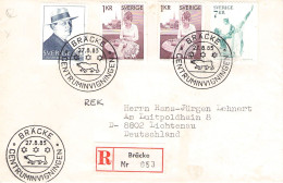 SWEDEN - REGISTERED MAIL 1983 BRÄCKE - DE / 2099 - Lettres & Documents