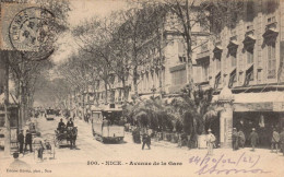 06 , Cpa  NICE , 500 , Avenue De La Gare  (32667.MS1)) - Schienenverkehr - Bahnhof