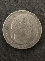 5 FRANCS ARGENT LOUIS PHILIPPE I 1836 BB STRASBOURG DOMARD 2è RET. 1186550 EX. - 5 Francs