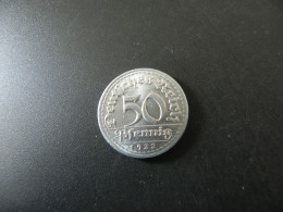 Deutschland 50 Pfennig 1922 D - 50 Rentenpfennig & 50 Reichspfennig