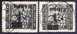 LITORALE - SLOVENIA - ITALIA - Sas. 14/II+14/III  Tassello - Used - 1946 - Strafport