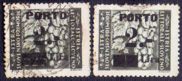 LITORALE - SLOVENIA - ITALIA - Sas. 15/II+15/III Tassello - Used - 1946 - Strafport