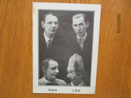 ESTONIA CIRCUS ADVERTISEMENT CARD CLOWNS MAX AND LEX - Cirque