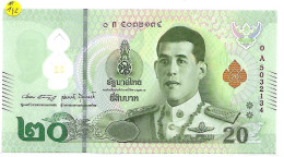 THAÏILAND  RAMA X 20 BATH   #142 Polymère  NEUF - Thailand