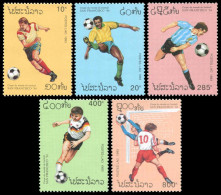 LAOS 1993 - YT 1107-11 ; Mi# 1384-88 ; Sc 1149-53 MNH Football - Laos