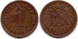 MA 24208 / Allemagne - Deutschland - Germany  1 Pfennig 1908 G TTB - 1 Pfennig