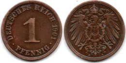 MA 24210 / Allemagne - Deutschland - Germany 1 Pfennig 1901 A TTB - 1 Pfennig