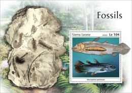 Sierra Leone 2023 Fossils. Fishes. (203b) OFFICIAL ISSUE - Fósiles