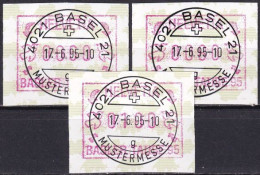 SCHWEIZ 1995 Mi-Nr. ATM 6 Satz 1 Automatenmarken O Used - Aus Abo - Automatic Stamps