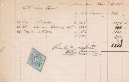 33740# ARGENTINE TIMBRE FISCAL LOSANGE ARGENTINA DOCUMENT BUENOS AIRES 1883 - Brieven En Documenten