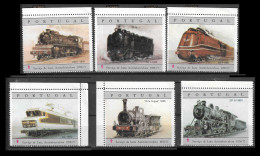 6 X PORTUGAL TRAINS LOCOMOTIVES 1919-1945-1937-1972-1856-1901 PRINZ AUGUST  VIGNETTE Reklamemarke VINHETA Erinnophilie  - Erinnofilia