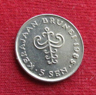 Brunei 5 Sen 1985 KM# 16 Lt 1309 *V2T - Brunei