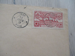 M45 Inde Mahé Cachet 14 Février 1918 Sur Timbre De Guerre Madras War Fund - Storia Postale