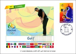 ARGELIA 2016 - FDC Olympic Games Rio 2016 Golf Olympische Spiele Olímpicos Olympics JO - Golf